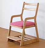 ISSEIKI 学童CHAIR チェア ピンク 木製家具 【LI-46-3】