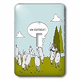 Londons Times Funny Animals漫画 – Ugly Goat Gossip – 照明スイッチカバー – シングルトグルスイッチ( LSP _ 1392 _ 1 )