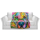 ブランケットウルトラソフトFuzzy 4サイズ！DIANOCHEデザインからby Dean Russo Blood Hound Dog Home Decor Unique Designer芸術的スタイ