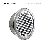 宇佐美工業　ステンレス製　丸型ガラリ　UK-SGNタイプ　UK-SGN75S-DK　電解研磨処理　溶接組立式