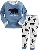 [Vaenait Baby]キッズ12ヶ月-9歳綿100％ルームウェア長袖パジャマ上下セット Funny Bear Blue XS