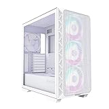 Montech AIR 903 MAX E-ATX ミッドタワーケース 高エアフロー 3X 140mm ARGB PWM & 140mm PWMファン1個 強化ガラス製サイドパネル メッシュフロント Type-C 4090 GPU対応 ホワイト