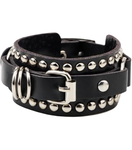 Amazon.co.jp: レザー スタッズ パンク ブレスレット スタッズ アーム