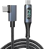 【PD急速充電 240W Thunderbolt 3 対応 出力スクリーン表示】Type-C to Type-Cケーブル 1.2m USB4 充電ケーブル 48V/5A/40Gbps高速データ転送/8K@60Hz映像出力/USB3.2/3.1/3.0/2.0 高耐久ナイロン 超高速転送 Mac book Pad pcその他USB Cデバイス対応 (L字型1.2m)