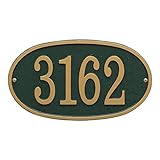 Personalized Castメタルオーバル家番号カスタムアドレスPlaque Sign – の色の選択 グリーン 1
