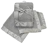 American Baby Company Sherpa Receiving Blanket, Gray
