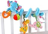 Taurau.C ベビーキッズ 装飾おもちゃ 象　 ベビーベッドハンギング　人形　カラフル　出産　誕生日　プレゼント (ブルー)