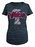 NCAAアリゾナワイルドキャッツWomen 's Tri Blend半袖スクープネックTシャツ, Large , Heather Navy