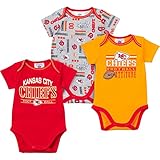 Kansas City Chiefsベビー/幼児3ピースボディスーツロンパースセット3 – 6ヶ月