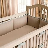Carousel Designs Light Blue Linen Crib Bumper by Carousel Designs
