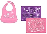 Brinware 'ABC 123' Silicone Placemats and Garden Bib with Pocket Set by Brinware