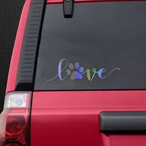 Amazon Co Jp バンパーステッカー12 7cmの 3 9センチメートルの愛の犬の足跡車ステッカーオートバイ反射装飾的なステッカーバンパー ステッカー Pperfect 車 バイク