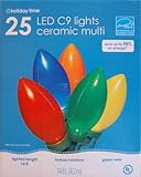 Energy Star LED C9 Multi-color String Lights - Indoor/outdoor 14 Foot Length by Holiday Time