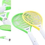 chrikathy Electric Fly Swatter充電式with Bright LEDメッシュFly MosquitoラケットバグZapper Insectペストコントロール強力なMosqu