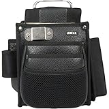 SK11 「KURO」シリーズ 匠 腰袋3段 レザー 黒 SC-19L