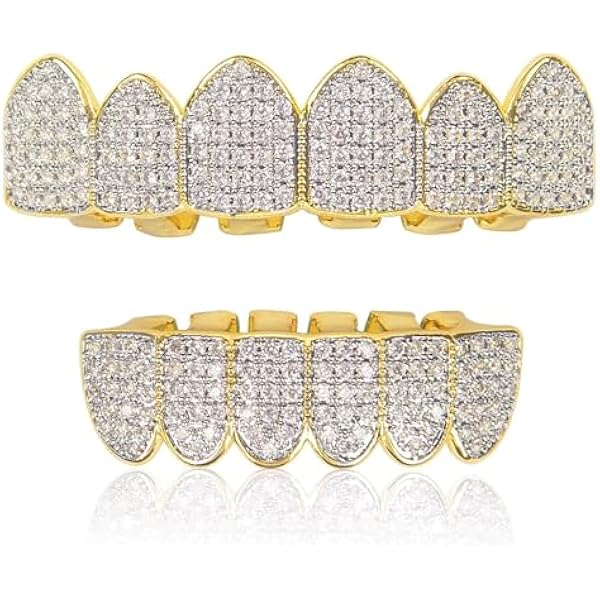 Amazon | DUNCHATY ダイヤモンドゴールドグリルズ メンズ レディース