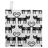 クリッパン KLIPPAN ポットホルダー 5235-00 キャットラバーズ／ブラック・ホワイト Pot Holders 鍋つかみ ソースパン 北欧ブランド かわいい 鍋敷き [並行輸入品]