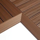 NewTechWood qd-if-ip QuickDeck複合デッキタイル内側コーナートリム、2インチx 1-feet、ブラジルIPE、2ピース
