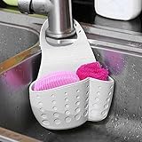 whitelotousポータブルキッチンシンクドレインStrainer Hanging Basketフルーツ洗濯ホルダーオーガナイザーラック