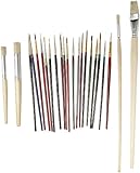 Jack Richeson 201356 Sax Slightly Imperfect Camel Hair Quality Brush Set44; Assorted Size44; Assorte