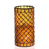 Diamond Shapedモザイクガラスを使わないLED Candle withタイマー