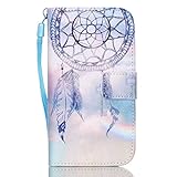 UNEXTATI Galaxy S4 ケース 手帳型ケース カバー ウォレット型ケース 高品質 PUレザー 収納 耐衝撃 全面保護 Samsung Galaxy S4ケース Case (ブルー, P8