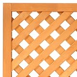 特注ラティスフェンス匠（目隠し）・ななめ格子・パイン色・木製（高さ＋横幅＝合計300cm以内）（ウッドフェンス）日本製