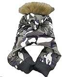あったか ボーダーベア天 つなぎ 犬の服 ドッグウエア カバーオール オールインワン ロンパース ダックス チワワ トイプードル パグ 小型犬 ペット服 冬服 ベスト アウター コート (L, 1)