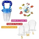 Baby Weaning Tool Baby Feeding Tool Fresh Safe Food Feeder Nibbler Safety (Blue) by COFFLED