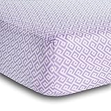BreathableBaby Diamond Design Fitted Crib Sheet, Lavender by BreathableBaby