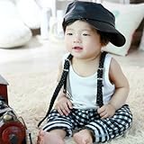 1-3歳 撮影写真 ベビー 幼児 チェック柄 サロペット Tシャツ+吊りズボン 1-3歳に合う 【1点】