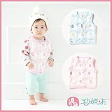 【送料無料メール便発送】【ER1596P】シープボアジャガード生地 ベスト 象柄 新生児サイズ (50ｃｍ～70ｃｍ, ピンク)