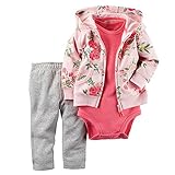 カーターズ Carter's パーカー ボディスーツ パンツ 3点セット ベビー服 女の子 花柄ピンク 18months(78-83cm) [並行輸入品]