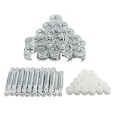 Tovot 20パック家具サイド接続カム継手12 mm x 15 mm ( L x D )ナイロンpre-insertedナットDowels
