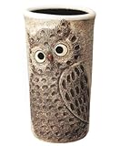 信楽焼陶器 傘立 ふくろう透し彫傘立 高さ47.0cm 7123-01