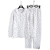 Royanney パジャマ レディース ルームウェア マタニティ 綿 オーガニック コットン100 長袖 冬 前開き 出産パジャマ 産後パジャマ 寝間着 上下セット あったか リボン