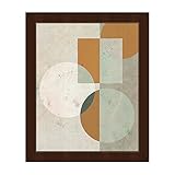 Marigoldオーバーレイ: mid-centuryレトロモダン幾何学図形ポストモダン抽象Painting Drawing Illustration壁アートプリント 20x24 RET0000425