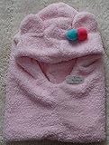 京都 おかげさまで ベビー ＆ キッズ かわいい クマさんのお耳 すっぽり フード ＆ ネックウォーマー 選べる カラー (ピンク)
