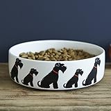 Sweet William ドッグボウル シュナウザー グッズ 犬 食器 ラージ Black ミニチュアシュナウザー