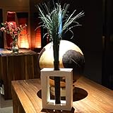 フラワーベース モダン 花瓶 花器 ストーン×竹A アジアン雑貨 バリ雑貨