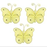 ナイロンButterflies Decor Wire – Hanging Miniメッシュオーガンジーのバタフライ装飾ウェディングパーティーテーブル散布スクラップブッククラフトカード女の子寝室赤ちゃん