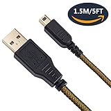 Nintendo 3dsケーブル、kikal High Speed Strong Braided USB充電器電源ケーブルfor Nintendo 3ds / 3ds XL / DSi / DSi XL /ニンテンドー2ds withプレミアムマイクロファイバークリーニングクロス 5 feet