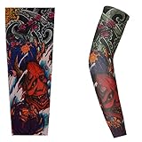 FashionwuフリーサイズTattooパターンsun-screenスリーブスタイリッシュな脚のスリーブアウトドア活動(ランダムスタイル) PHO_03TK1JS7