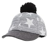 GEMVIE 子供用 ハット 野球帽 アウトドア キャップ 幼稚園 おしゃれ 女の子 男の子 おしゃれ 星柄 帽子 キッズ 調節可能 グレー