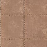 Beacon House 2604-21253 Riveted Industrial Tile Wallpaper, Copper by Beacon House
