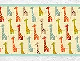 i-love-wandtattoo b-10033保育園壁デカールカラフルキリン」「境界」の子の部屋ステッカーBoy Girl Baby Height: 5.91"; Width: 196.85" b