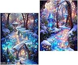 Amyaker ダイヤモンドアート キット 四角いビーズ 全面 2個セット ダイアモンドビーズ絵画キット DIY 手作り絵画 モザイクアート 5D モザイクアート ダイヤモンド塗装 全面貼り付けタイプ 30x40cm 夢幻ワンダーランド