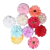 SONONIA 10個入り　9cm　人工シルク　菊　フラワー　ヘッド　全12色 - 混合, 説明したように