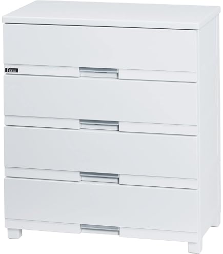 Amazon.co.jp: ISSEIKI チェスト 木製タンス 4段 ホワイト 幅75cm×奥行