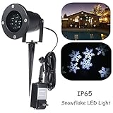 LIGHTBOY4LEDホワイトスノーフレークパターンは、ホワイト防水屋外ガーデンランプ芝生ランプランプクリスマスライトフェスティバルスノーフレーク風景を主導しました